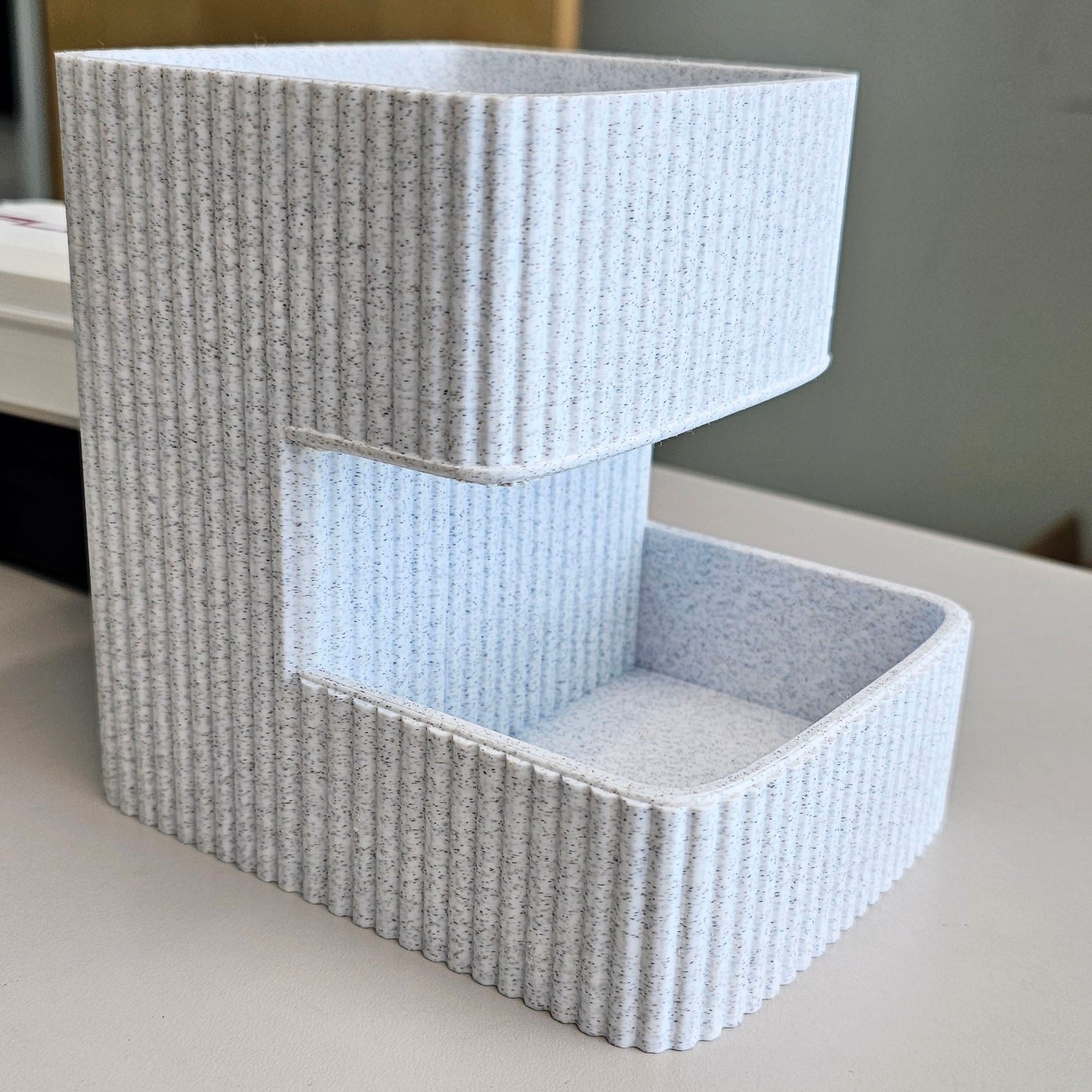 Organizer da Bagno a Due Livelli – Stile Japandi